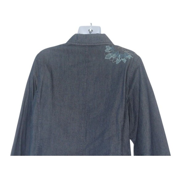 VTG Susan Bristol Women's PL Denim Jacket Embroidered and Beaded - Picture 5 of 5